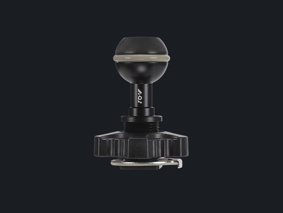 Cold Shoe Mount Base to Ball Mount - 02 (Black Color)