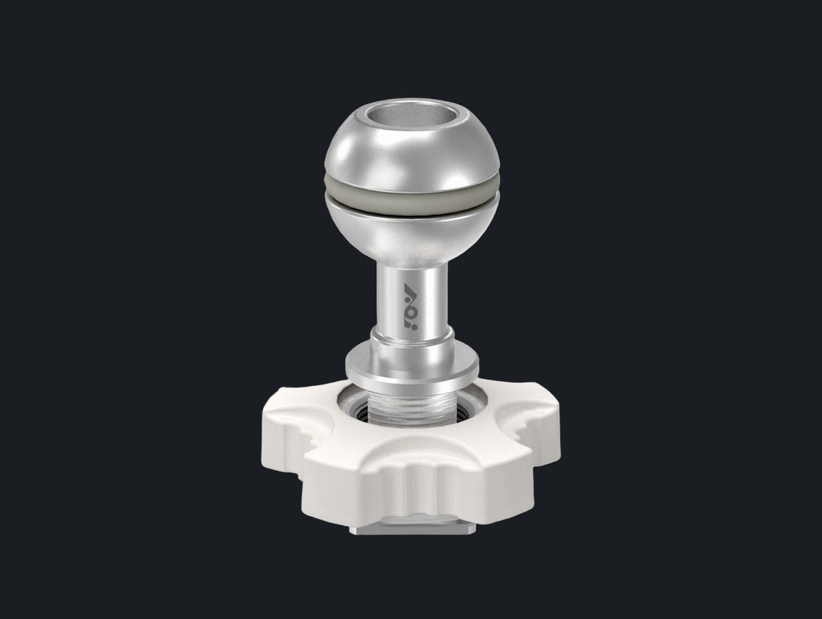Cold Shoe Mount Base to Ball Mount - 02 (Silver Color)