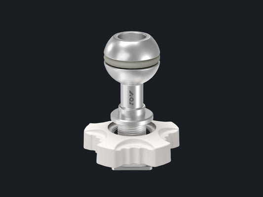 Cold Shoe Mount Base to Ball Mount - 02 (Silver Color)