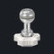 Cold Shoe Mount Base to Ball Mount - 02 (Silver Color)