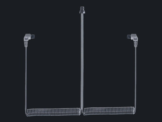 Dual Fiber Optic Cable 151-Core with SS Angle Plugs (M Size)