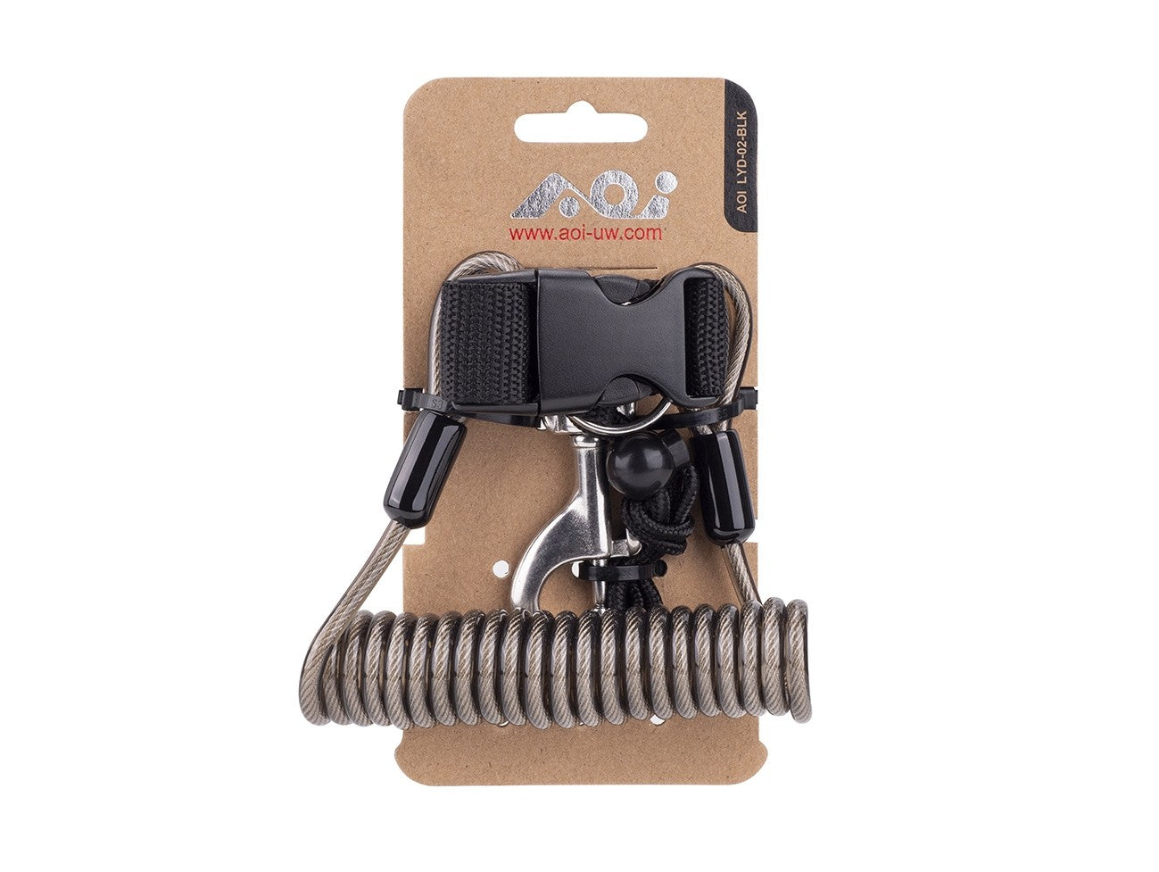 Spring Coiled Lanyard with Quick Release Buckle and Swivel Eye Bolt Snap