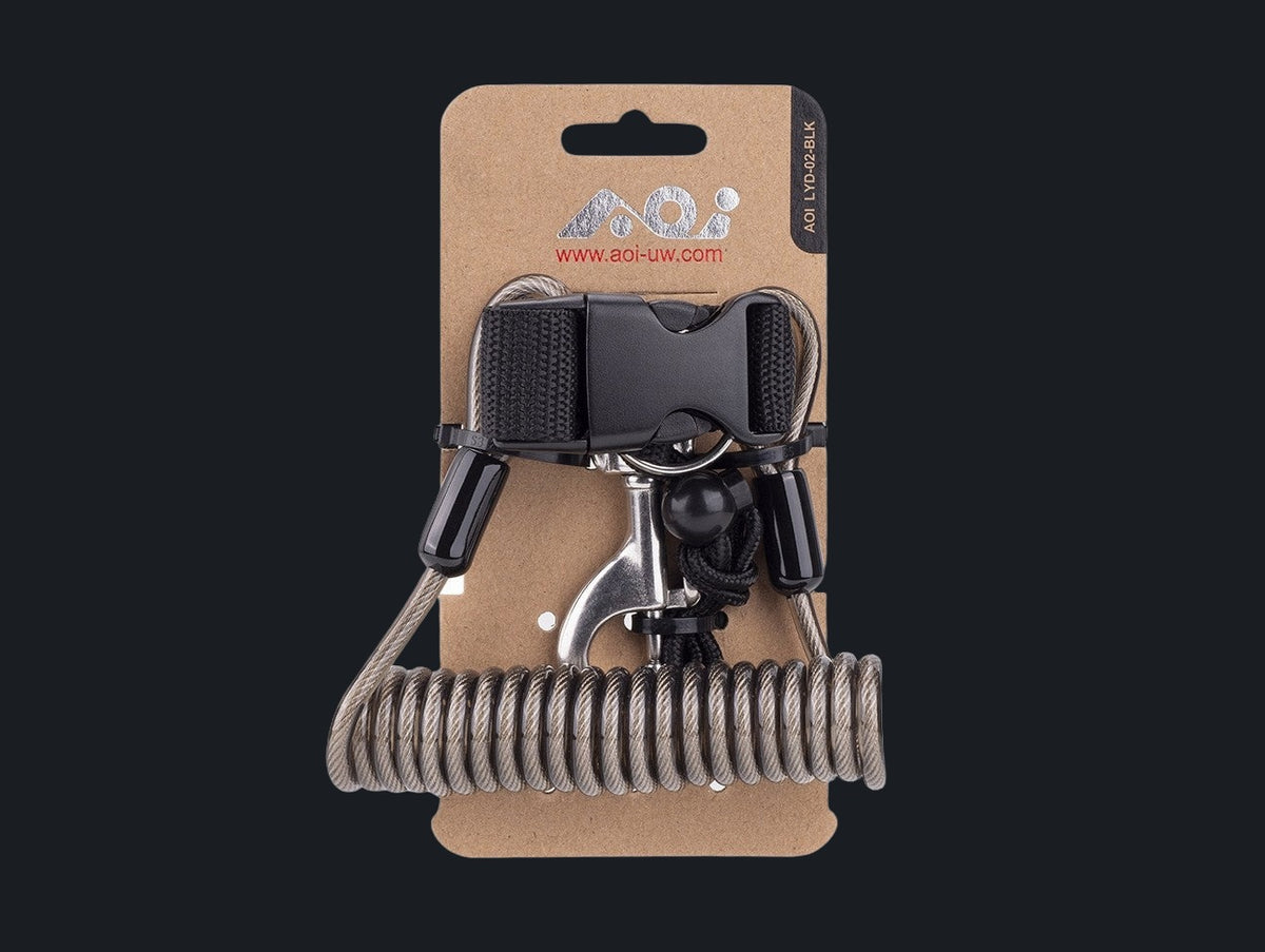 Spring Coiled Lanyard with Quick Release Buckle and Swivel Eye Bolt Snap