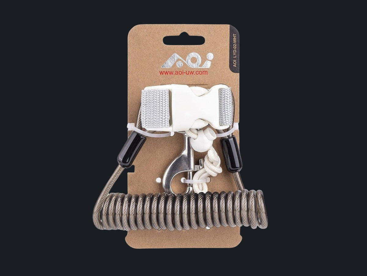 Spring Coiled Lanyard with Quick Release Buckle and Swivel Eye Bolt Snap