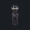Quick Release System - 11 Male Insert in Ball Mount (Black Color)