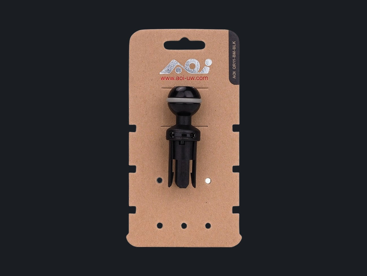 Quick Release System - 11 Male Insert in Ball Mount (Black Color)