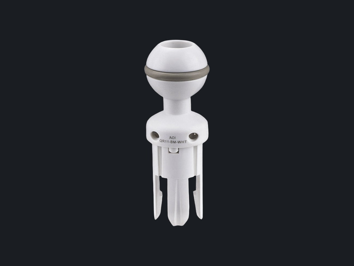 Quick Release System - 11 Male Insert in Ball Mount (White Color)