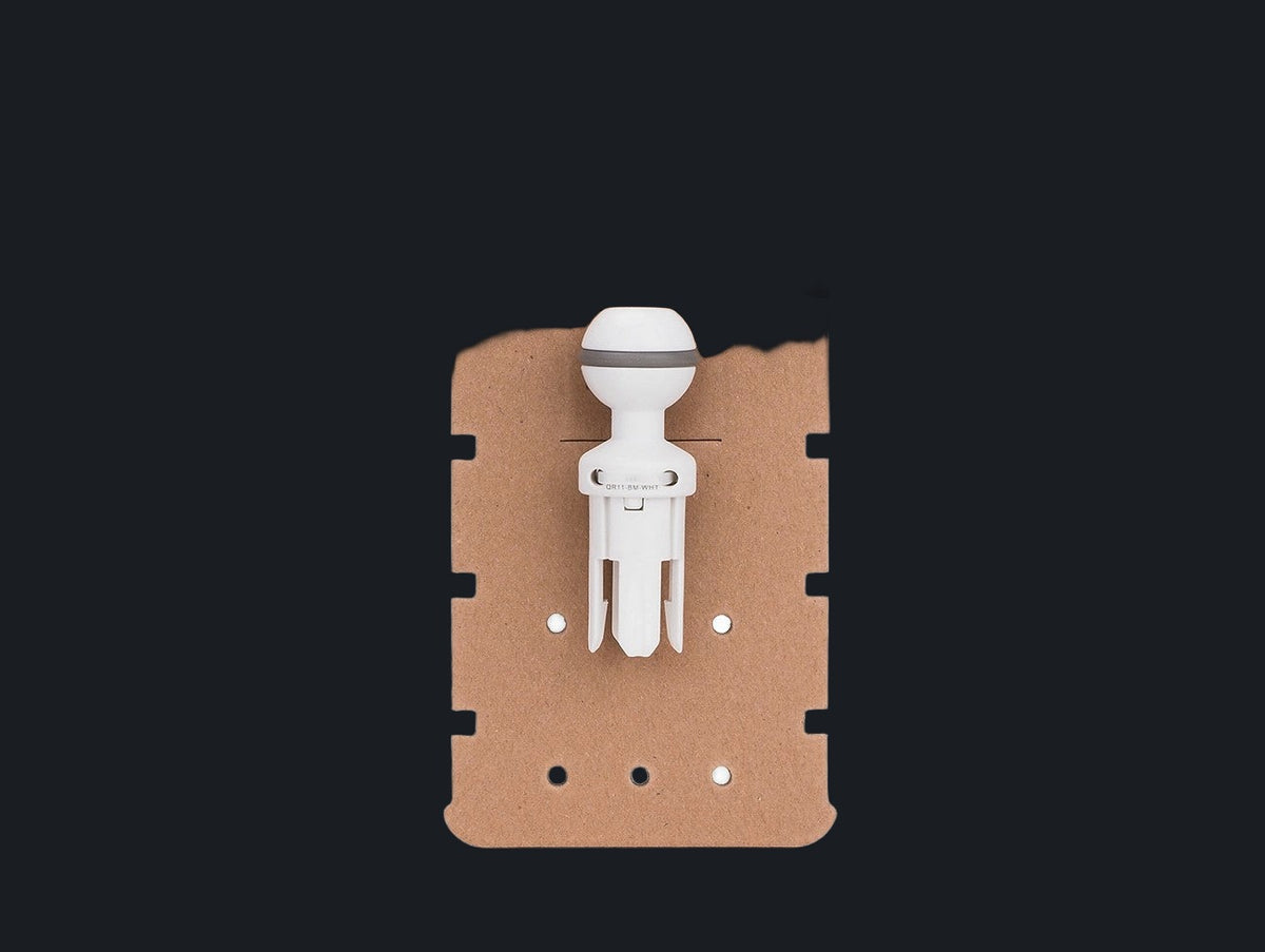 Quick Release System - 11 Male Insert in Ball Mount (White Color)