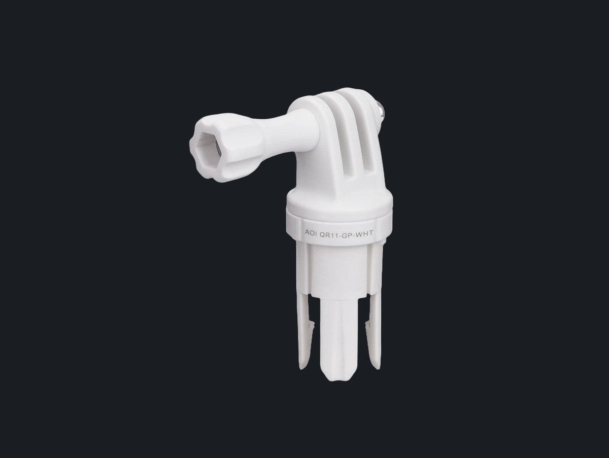 Quick Release System - 11 Male Insert in GoPro Mount (White Color)