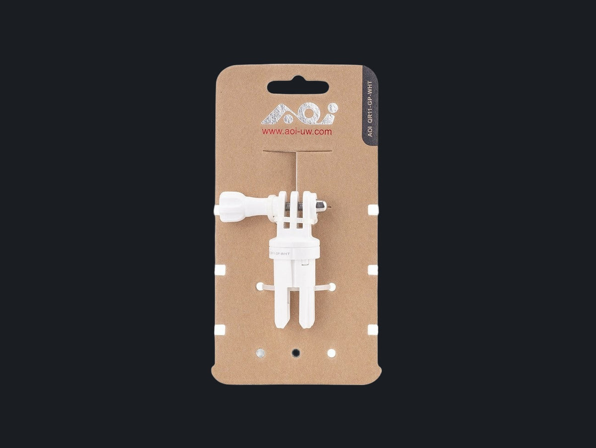 Quick Release System - 11 Male Insert in GoPro Mount (White Color)