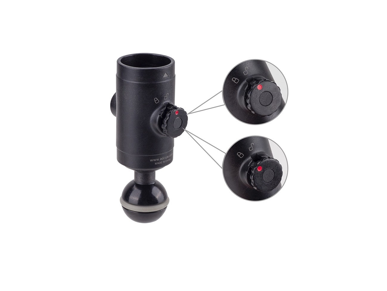 Quick Release System - 11 Base with Ball Mount (Black Color)