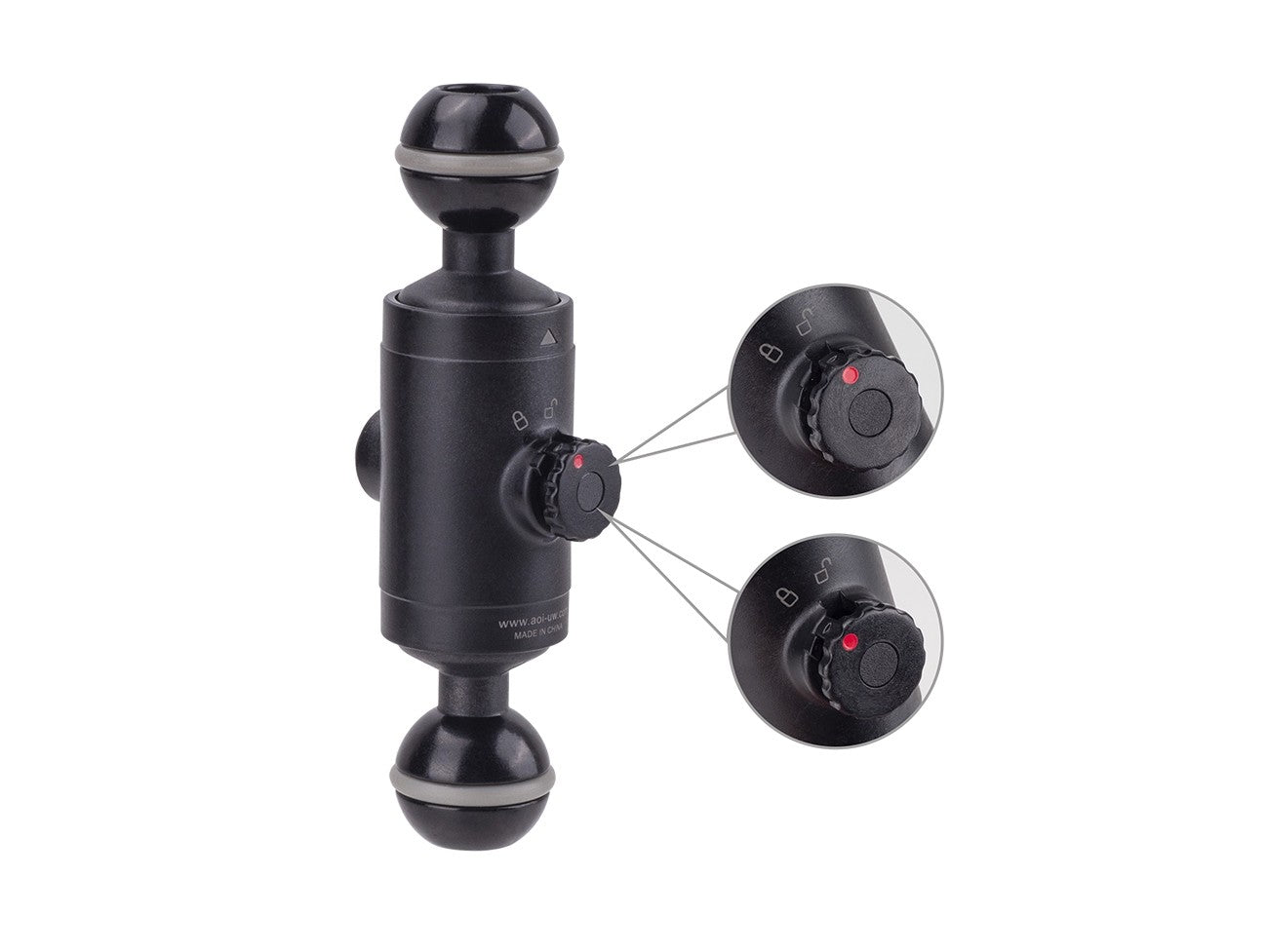 Quick Release System - 11 Base with Ball Mount & Ball Mount Male Insert (Black Color)