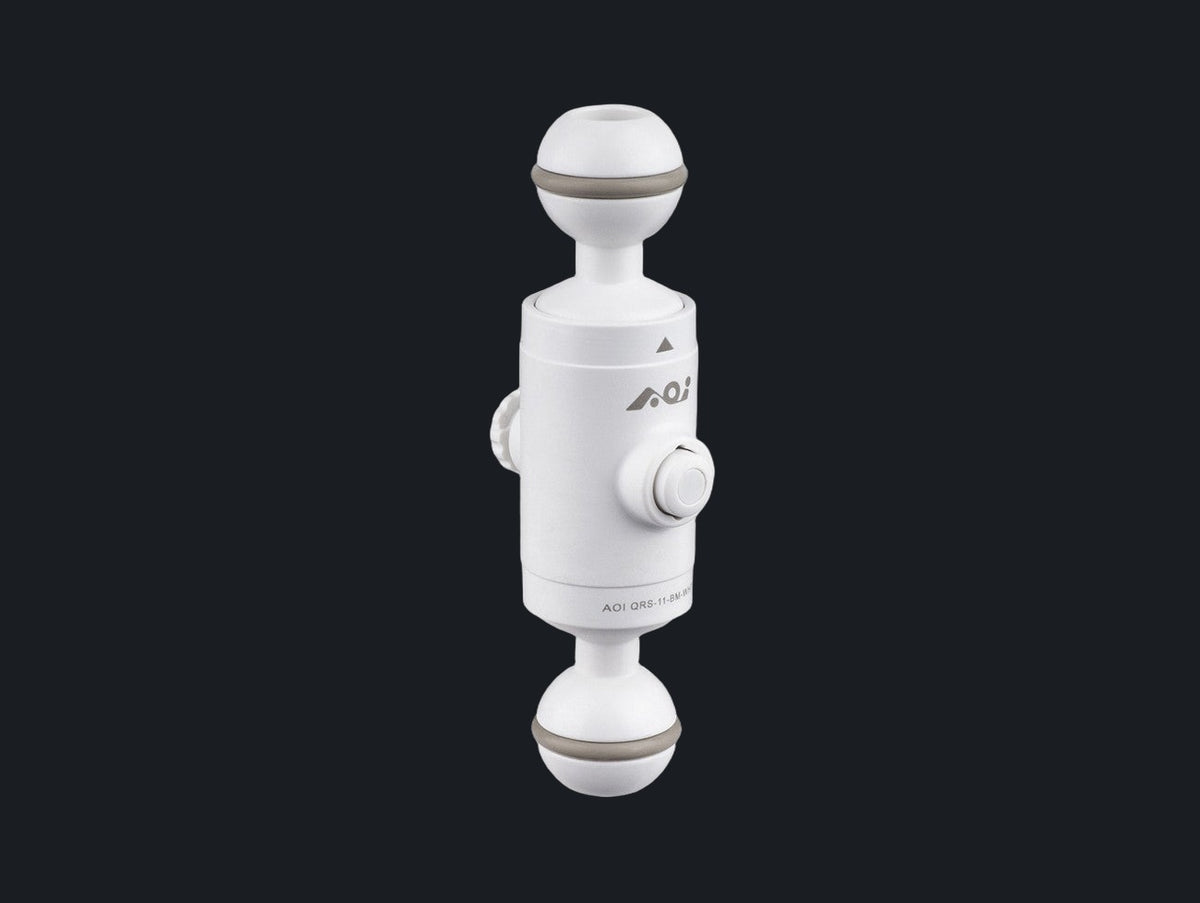 Quick Release System - 11 Base with Ball Mount & Ball Mount Male Insert (White Color)