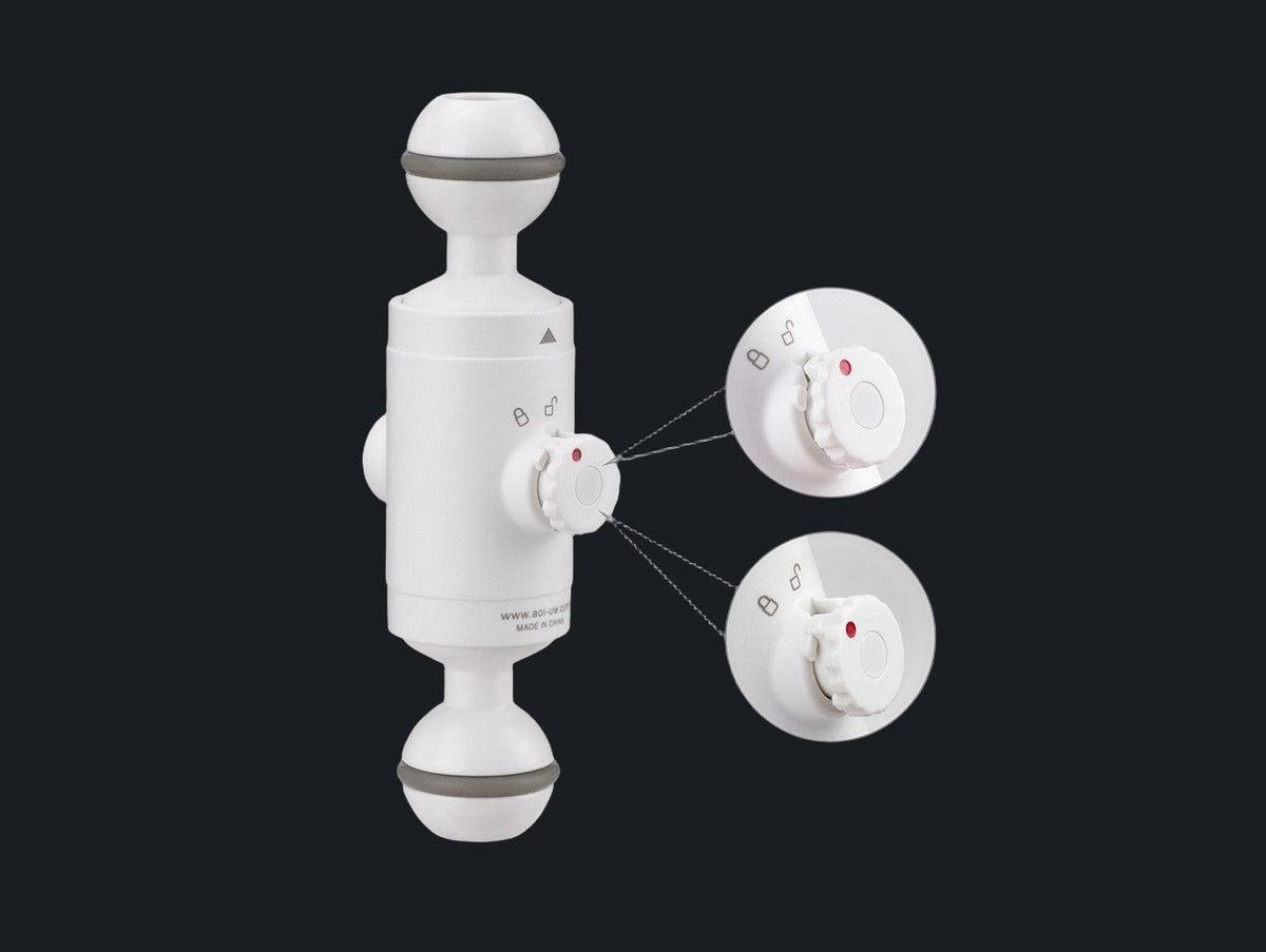 Quick Release System - 11 Base with Ball Mount & Ball Mount Male Insert (White Color)