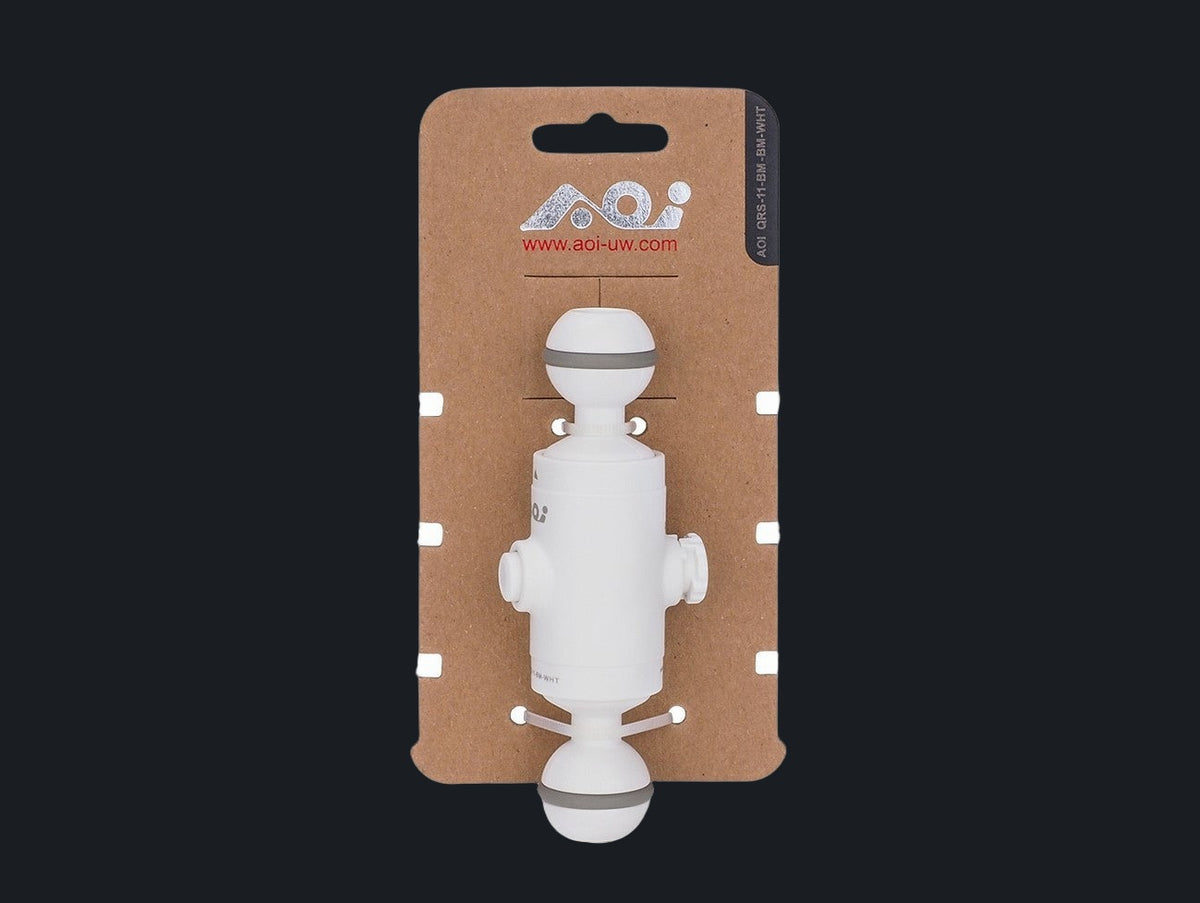 Quick Release System - 11 Base with Ball Mount & Ball Mount Male Insert (White Color)