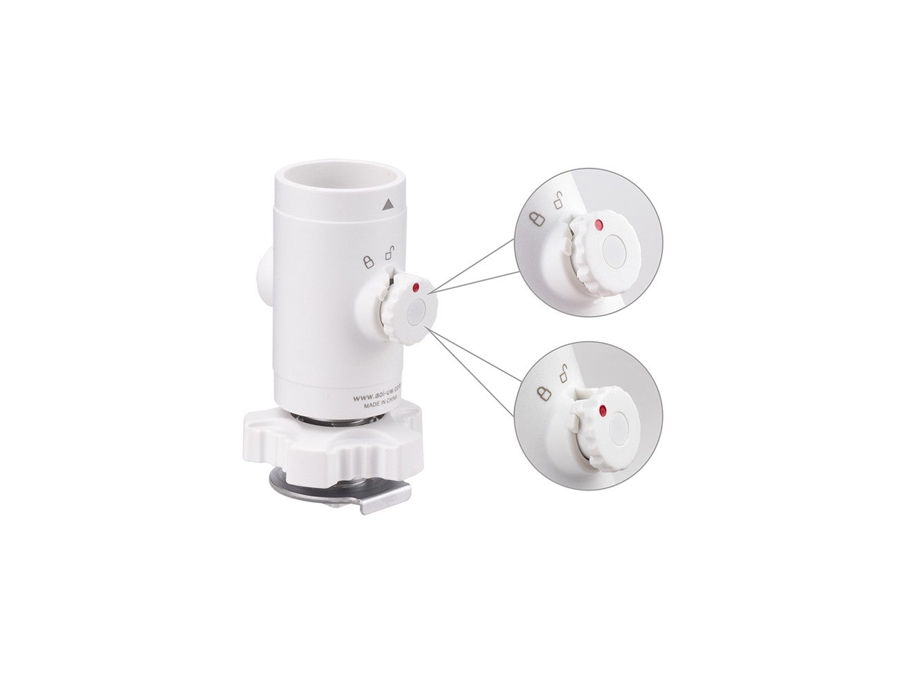 Quick Release System -11 Base with Cold Shoe Mount (White Color)