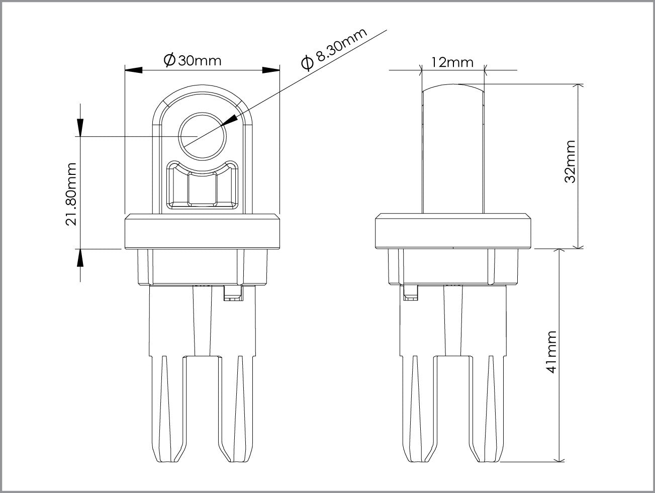 Quick Release System - 11 Male Insert in YS Mount (Black Color)