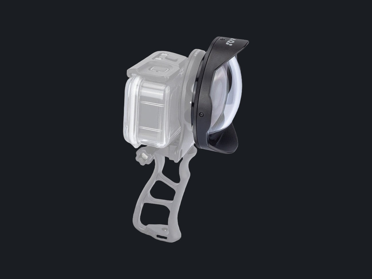 Underwater 0.73X Wide Angle Correction Lens for Action Cameras & Phones - Black Color